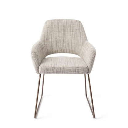 Yanai eetkamerstoel Slide Rose - Caramel Grid