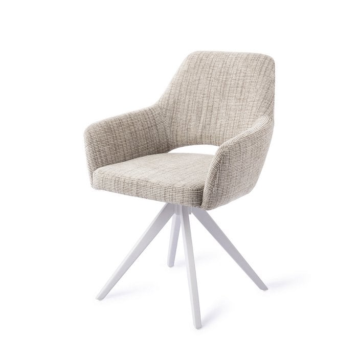 Yanai eetkamerstoel Turn White - Caramel Grid