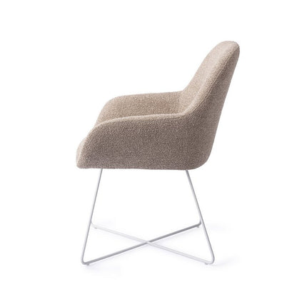 Kushi eetkamerstoel Cross White - Stone Haze