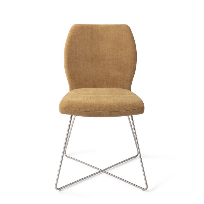 Ikata eetkamerstoel Cross Steel - Honey Harvest