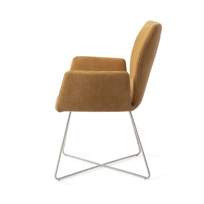 Misaki eetkamerstoel Cross Steel - Honey Harvest