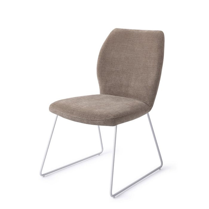 Ikata eetkamerstoel Slide White - Mocha Mist