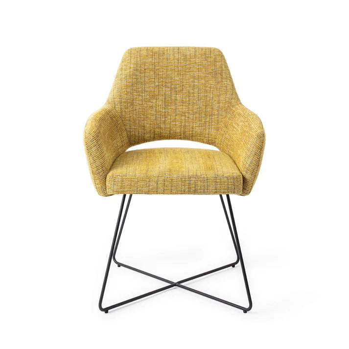 Yanai eetkamerstoel Cross Black - Lemon Lines