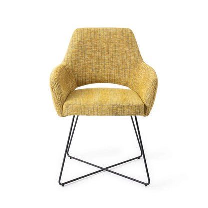 Yanai eetkamerstoel Cross Black - Lemon Lines