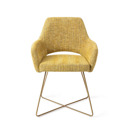 Yanai eetkamerstoel Cross Rose - Lemon Lines
