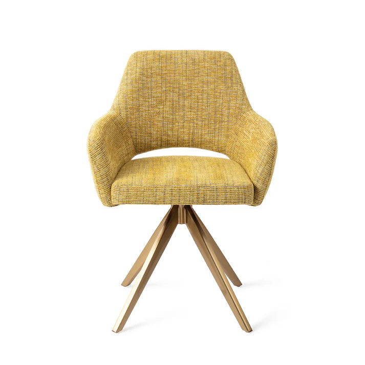 Yanai eetkamerstoel Turn Gold - Lemon Lines