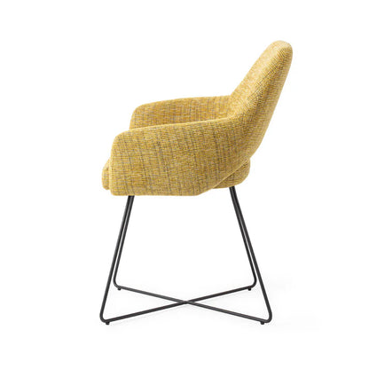 Yanai eetkamerstoel Cross Black - Lemon Lines