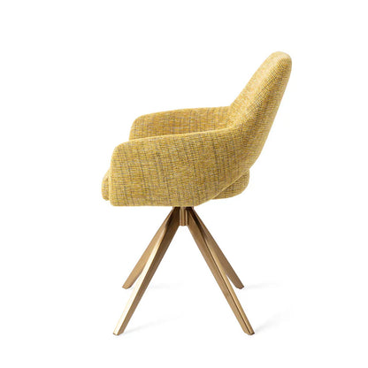 Yanai eetkamerstoel Turn Gold - Lemon Lines