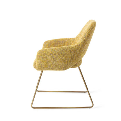 Yanai eetkamerstoel Slide Gold - Lemon Lines
