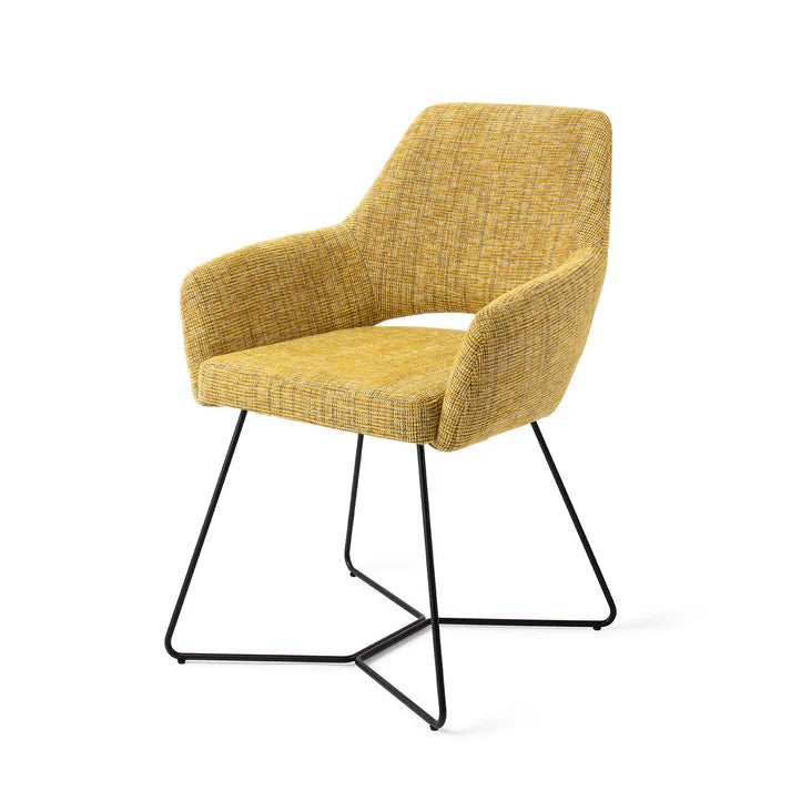 Yanai eetkamerstoel Beehive Black - Lemon Lines
