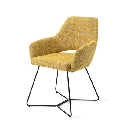 Yanai eetkamerstoel Beehive Black - Lemon Lines