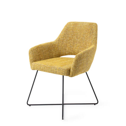 Yanai eetkamerstoel Cross Black - Lemon Lines