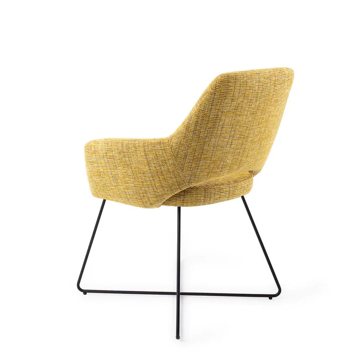 Yanai eetkamerstoel Cross Black - Lemon Lines
