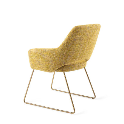 Yanai eetkamerstoel Slide Gold - Lemon Lines