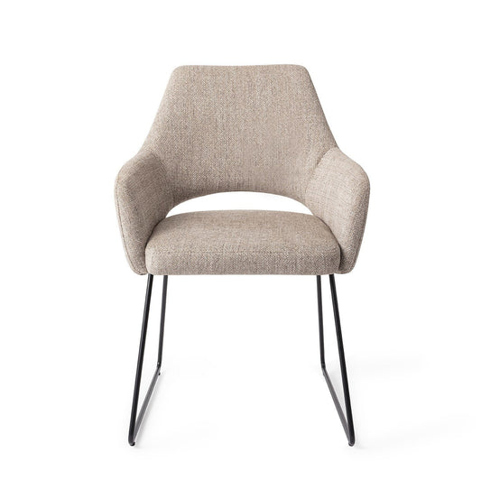 Yanai Eetkamerstoel Slide Black - Biscuit Beach